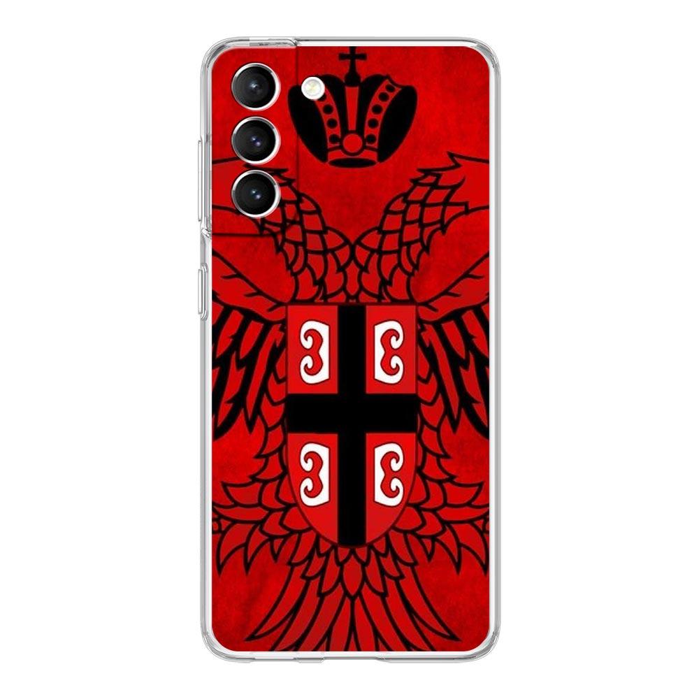 Serbien Flagge Transparente Handyhülle Für Samsung Galaxy S23 S22 5G S20 Ultra S21 FE 5G S10E S9 S8 S10 Plus Weiche Stoßfeste Rückseite