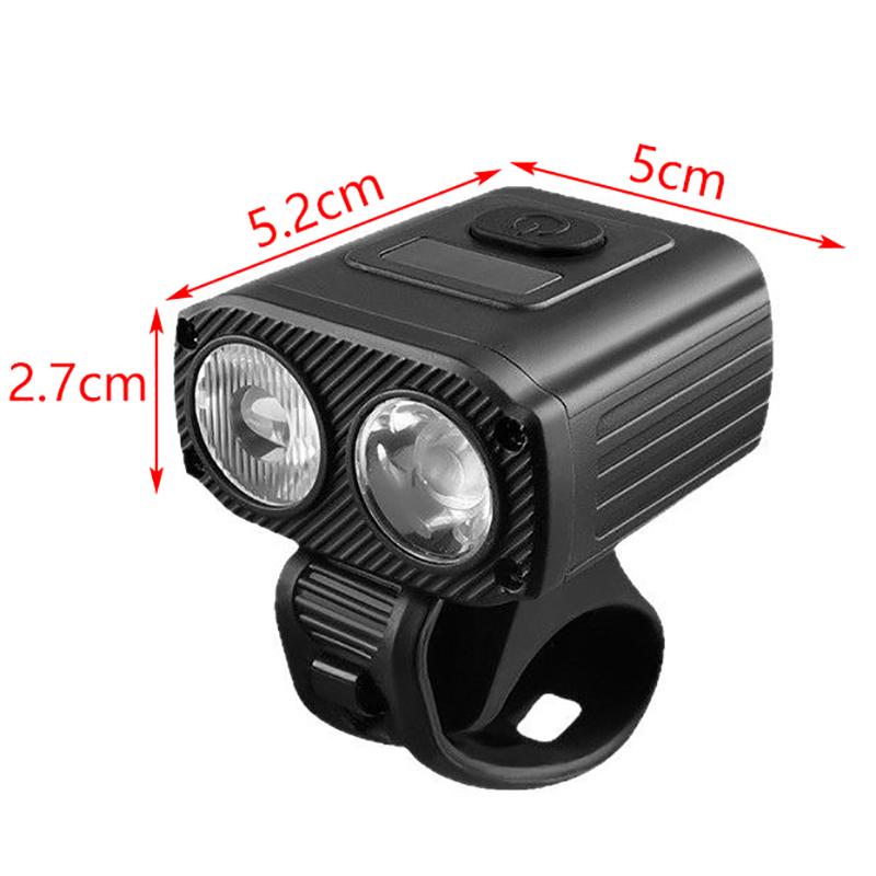 5 Modes Bicycle Front Lamp Type-C Rechangeable Bike Headlamp Bike Handlebar Headlight Power Display Cycling Accessories