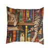 Vibrant Bohemian Style Short Plush Pillow Cover 45x45cm Charming Kitten Living Room Bedroom Decor (Pillow Insert Not Included)