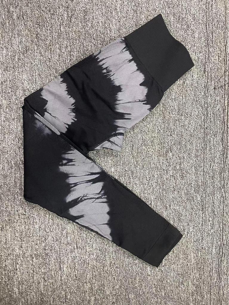 Tie-Dyed High Waist Yoga Pants - Breathable, Hip-Enhancing Fitness Leggings for Women