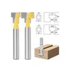 2Pcs T-Slot Keyhole Milling Cutter Wood Router Bit Carbide Cutter for Wood Hex Bolt T-Track Slotting /Shank 1/4Inch 1/2Inch 8mm