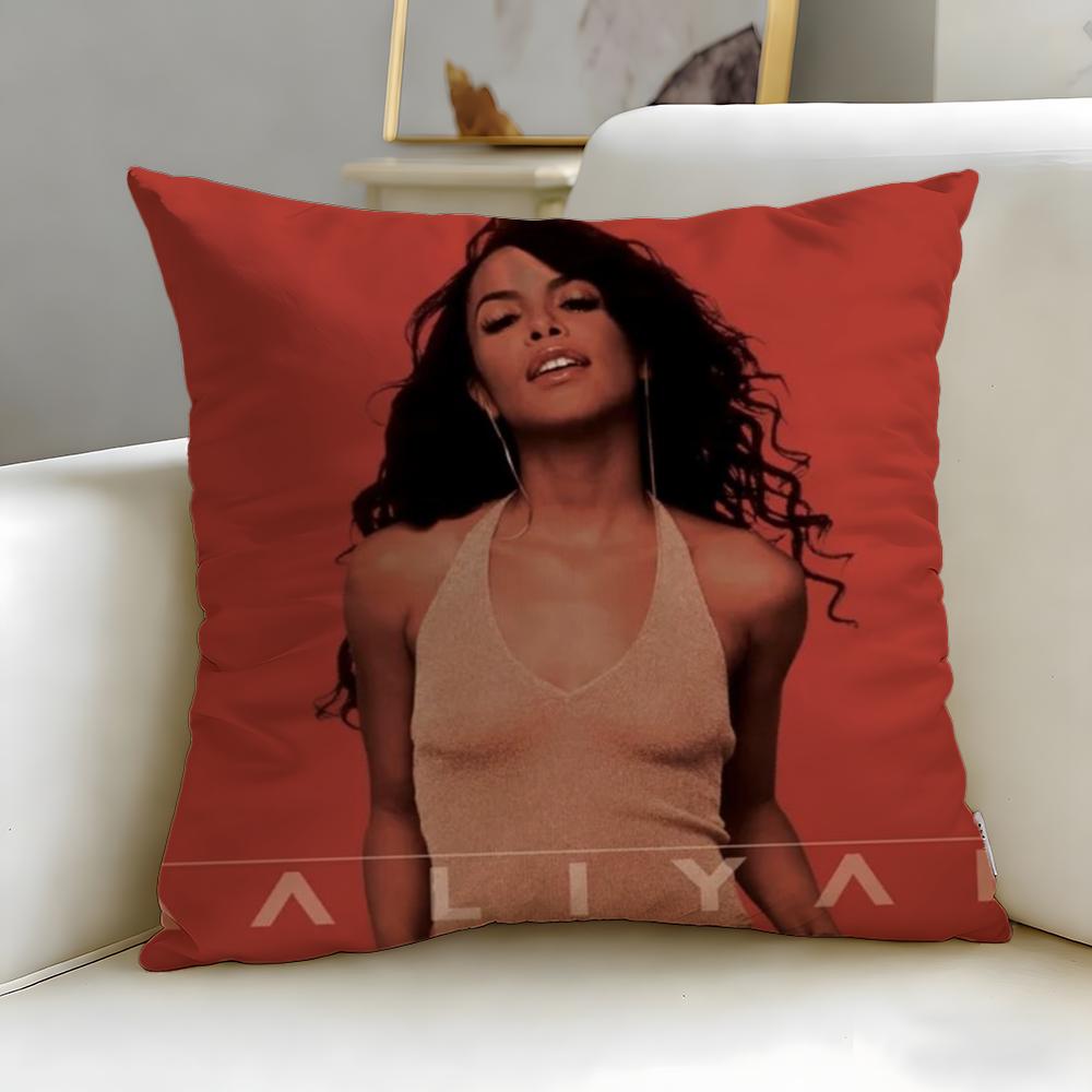 

classic singer Aaliyah Cushion Cover Soft EasyWash Pillow Case Versatile for Couch Bed Travel and Office 30X30cm