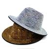 Retro Hipster Fashion Shiny for Rhinestone British Hat Jazz Outdoor Trend Women