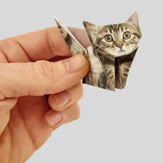 DIY Paper Animals Origami Paper To Fold Cute Cat Dog Dinosaur Figures Fun Origami Craft Set for Adults Kids Gift Desk Decoration