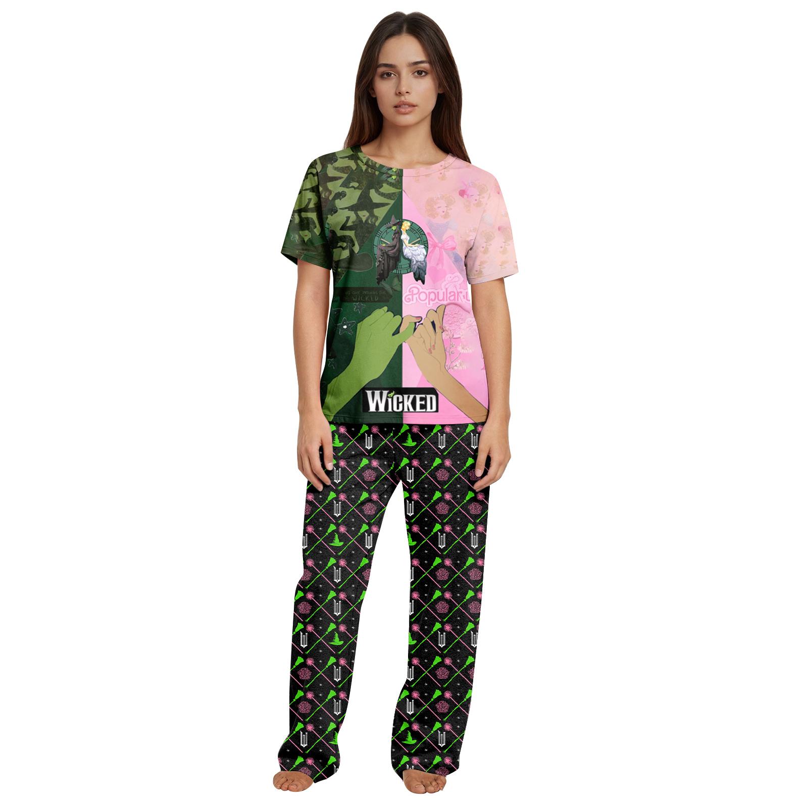 

Women s Casual Relaxed-Fit Printed T-Shirt And Pants Set XL