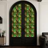Adhesivo de Vidrio de Colores Vintage Removible Impermeable Estático Adhesivo para Ventana Hogar Oficina Habitación Iglesia Decorativo Privacidad Película para Ventana