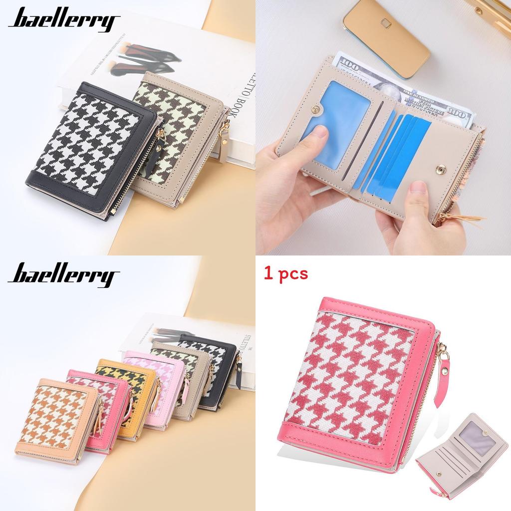 Simple Thousand Bird Pattern Women Casual Square Short Wallet For Daily Use