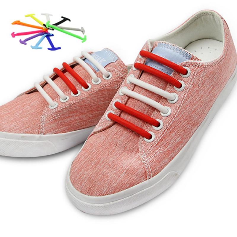 16pcs/set Semicircle Elastic Silicone Sneakers Shoelace Special Silicone Shoelaces No Tie Shoelace Men Women Shoe Laces Rubber