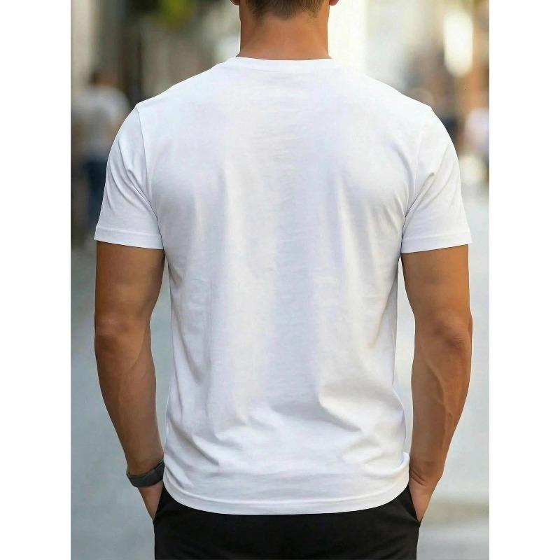 European Sizes Men's "I Am the Captain" Nautical Style Printed T-Shirt, Helm Sailboat Themed Top, Fun Sailor Slogan Print, Breathable Crew Neck