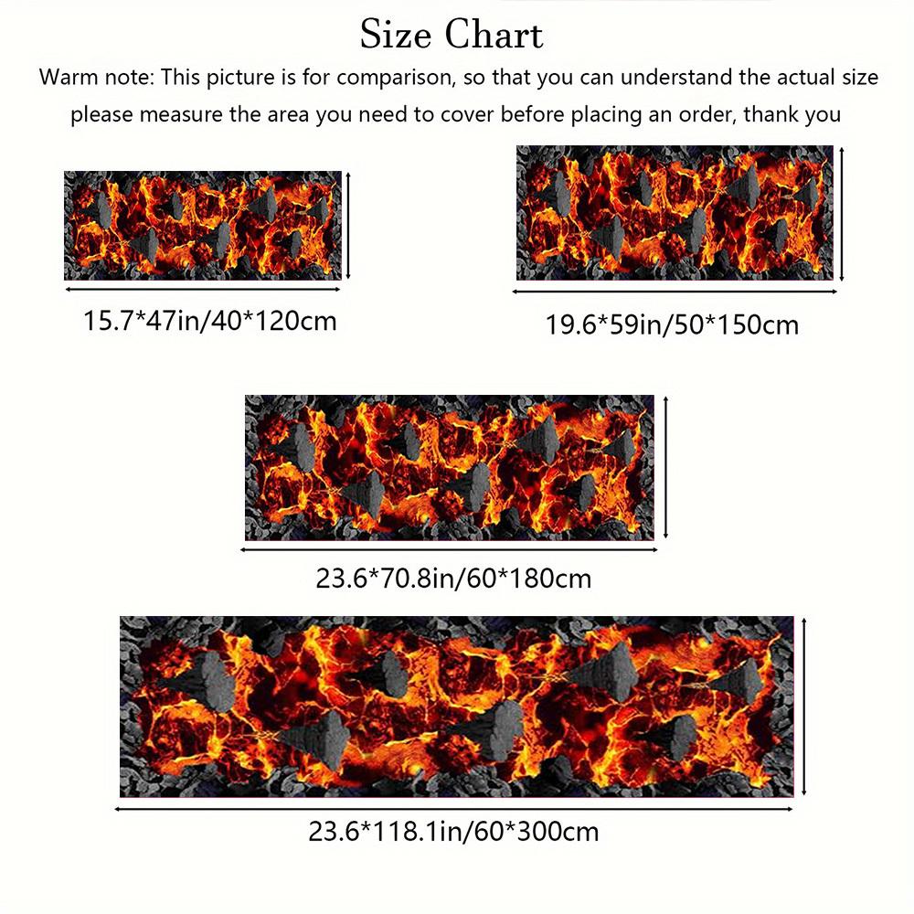 1Pcs Magma Floating Stones Non-Slip Washable Area Rug Runner for Entryway, Living Room, Bedroom & Patio