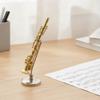 Gold-Tone Miniature Instrument with Base Brass-Like Musical