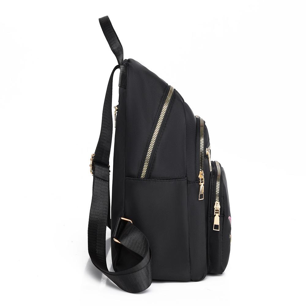 Women's Embroidered Flower Backpack Outdoor Travel Backpack Schoolbag