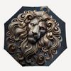 1pc Lion Head Ornament Automatic Umbrella - Automatic Opening And Closing, Sturdy Iron Frame, Formal Occasions Yy251018209