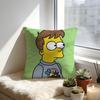 Simpson Family Cushion Cover Cozy Velvet Throw PillowSoft Warm Cushion For Sofa Bed