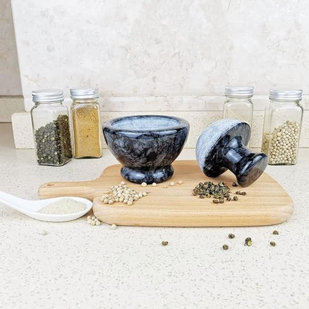 Mushroom Pestle Garlic Grinder Retro Spices Mill Multi-functional Herbs Grind Bowl Kitchen Utensil
