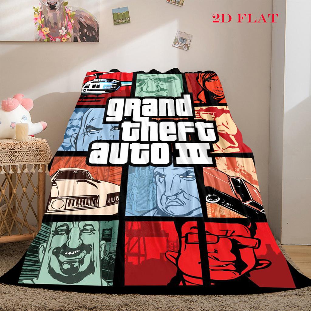 Grand Theft Auto V: Coperta Azione e Avventura coperta Arredamento Casa Coperta per riposo in ufficio Coperta in peluche per esterni Coperta per aria condizionata
