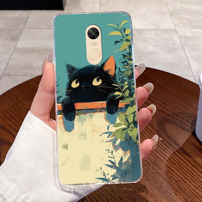 Casing For Xiaomi Redmi Note 4 Note 4x Capa Coque Clear Silicone Jelly Soft TPU Back Cover Cute Rabbit Cat Dinasaur Phone Case
