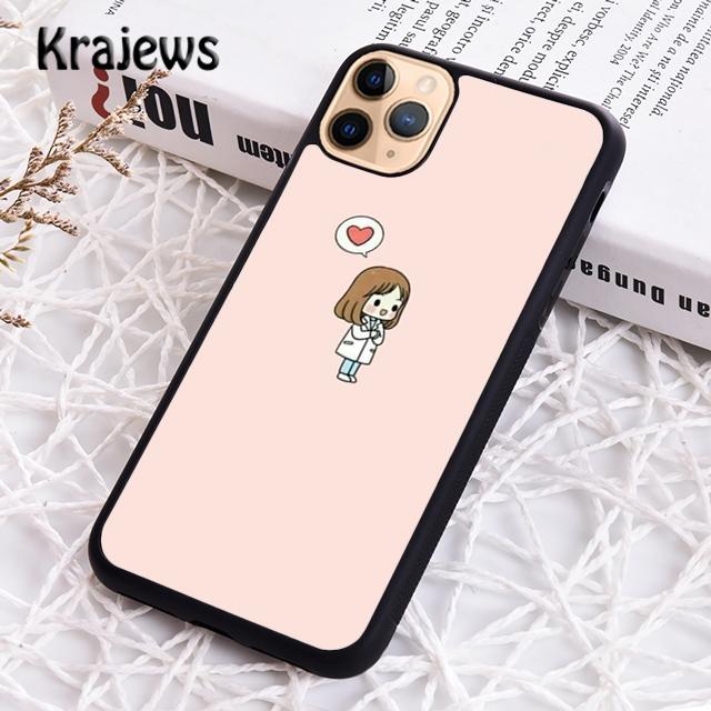 Krajews Cute Nurse Girl Soft Phone Case Cover For IPhone 18 17 Air 16 15 14 Plus 11 12 13 Pro Max Coque Shell Fundas