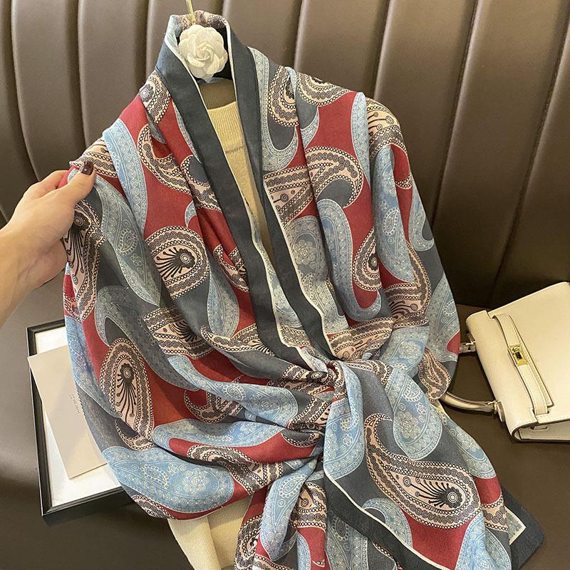 

New Scarf Women Silk Muffler Shawls Wraps Scarves Hijab Bufanda Foulard Female Bandana Beach Stoles
