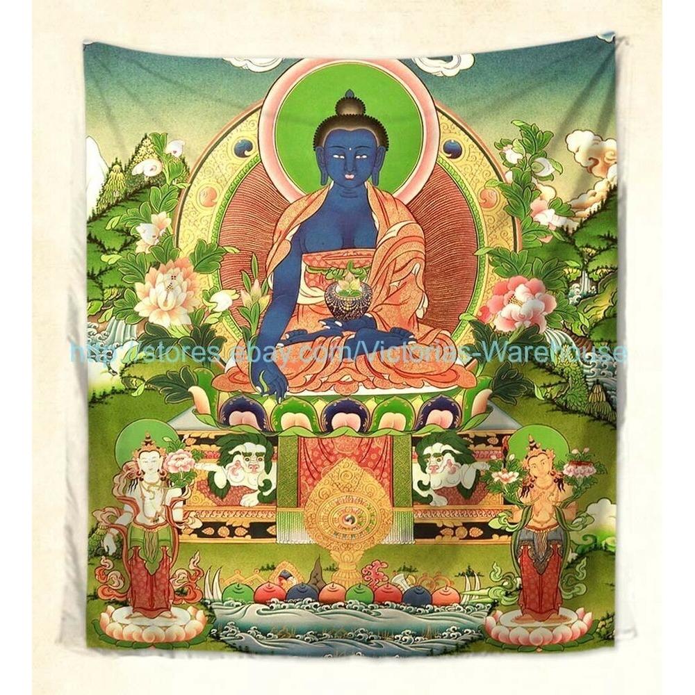 Tapestry Medicine Buddha Tibetan thangka wall 75x100