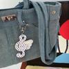 Y2K Harajuku Musical Notes Star Pendant Keychain Cute Bag Hanging Decoration For Women Girls Sweet Keyring Jewelry Gift
