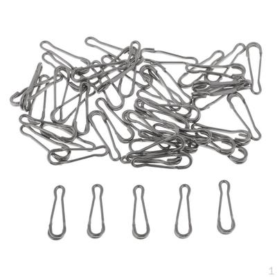 50 Pieces Fishing Snaps Swivels Baits Clip Carp Tackle