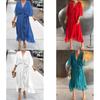 Elegant Summer Maxi Dress With Vneck And Batwing Sleeves For Casual Wear