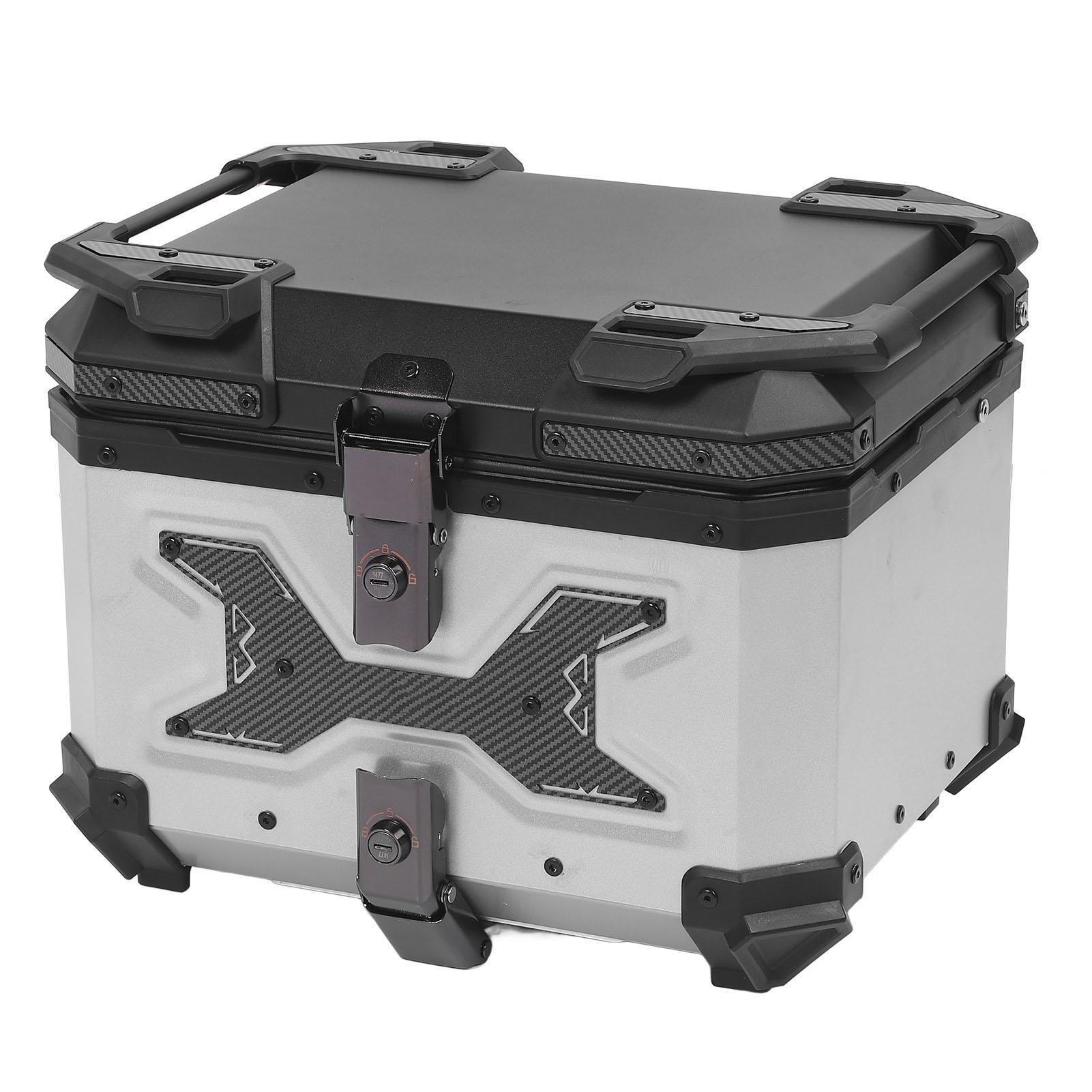 

Верхний кофр для мотоцикла из алюминиевого сплава 45 л, водонепроницаемый, противоугонный, задний верхний кофр для мотоцикла, багажник