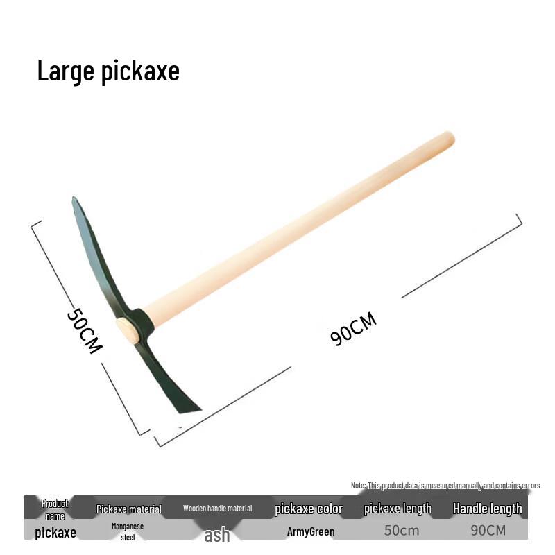 Huahengzhen Heavy-Duty Outdoor Manganese Steel Pickaxe