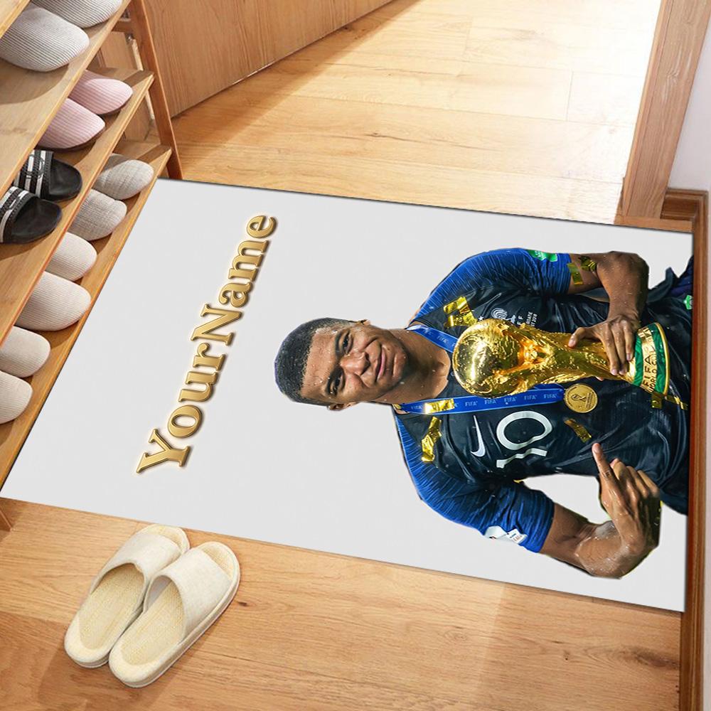 Mbappe 112 Personalized Name Carpet Suitable for Dining Room Outdoor Hallway Bedrooms Antislip Carpet Anime Office Decor Perfect Gift for Women/Men