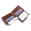 Genuine Leather Wallet Men RFID Blocking Vintage Cowhide Bifold Short Multi-card Holder Casual Solid