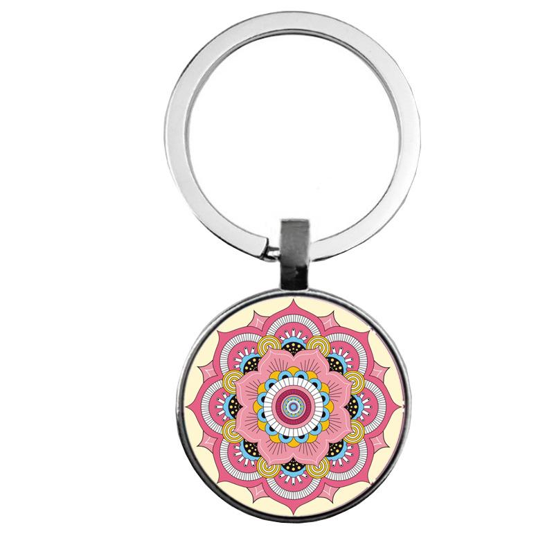 Keychain Accessories Pendant Floral Thanksgiving Text Good Friends Retro Personalized Keychain Gift Pendant