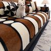 Rabbit Plush  New Sofa Cushion Autumn And Winter Light Luxury High-End Leather Sofa Special Seat Cushion Non-Slip Sofa Cover
