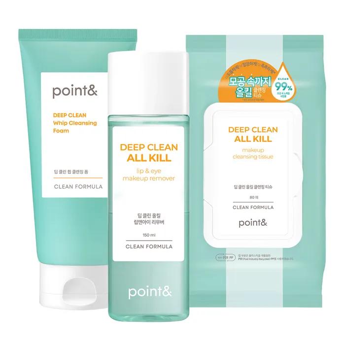 (SET) Point & Cleansing Set (1 Cleansing Foam, 1 Tissue, 1 Remover)