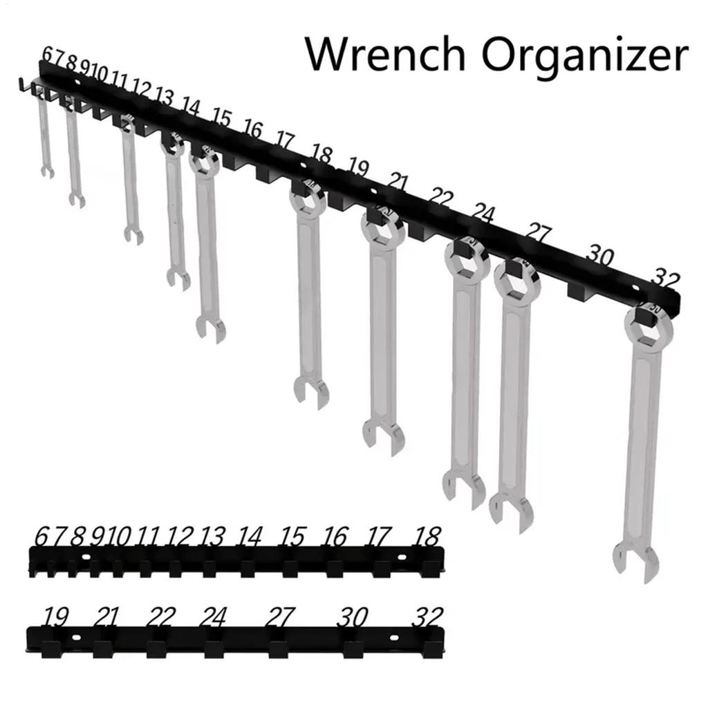 Wrench Rack Wrench Tool Holder Kitchen Utensil Hanger For Garage Shed Work Van Garden Shop Mechanic Yard Workshop