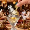 Brûleur d'encens en cristal de luxe avec couvercle Style arabe du Moyen-Orient Poêle d'aromathérapie au charbon pour décoration intérieure Parfum