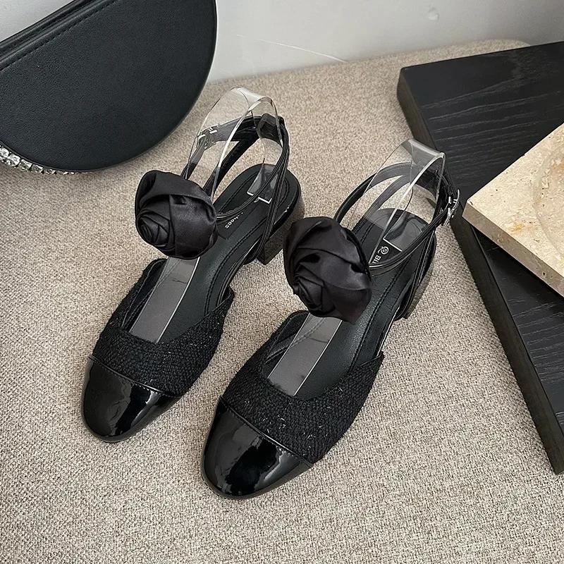 

Модная женская обувь, новые осенние туфли на высоком каблуке в корейском стиле, женские модные туфли смешанных цветов Mary Jane для женщин Zapatos De Mujer 40 чёрный