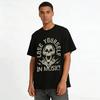 Lose Yourself In Music Skull Print Rock Style Casual Tee Pure Cotton T-shirt