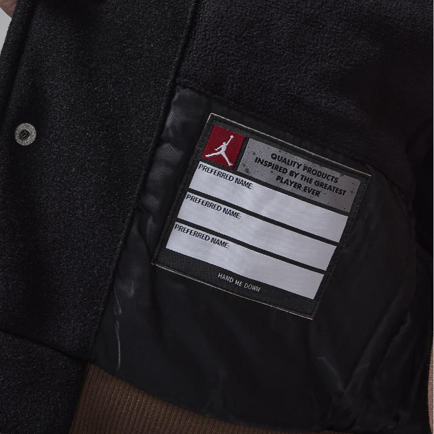 Jordan Loose Fashion Versatile Single-Breasted Jacket Kids Jackets Brown HQ7063-258