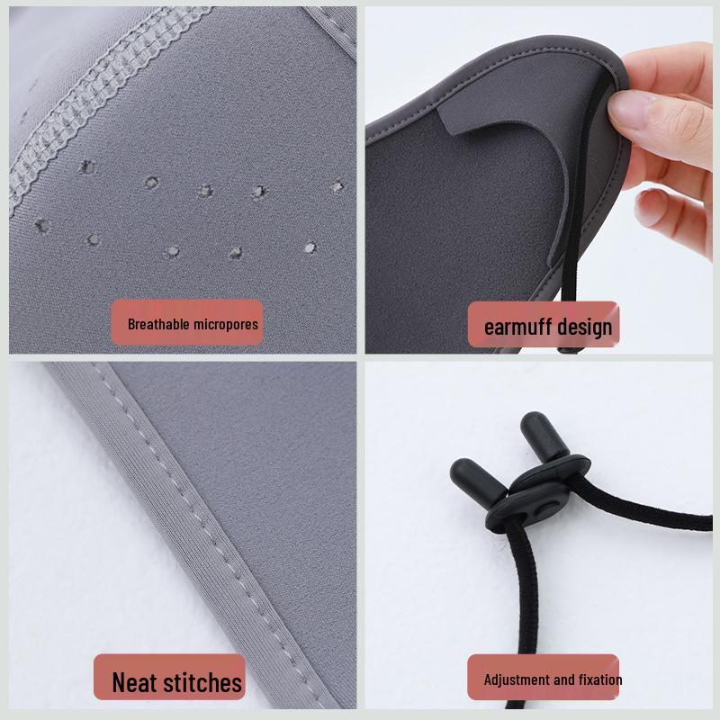 Winter Adult Warm Mask with Ear Muffs - Dust & Wind Protection, Adjustable Sports Cycling Face Cover