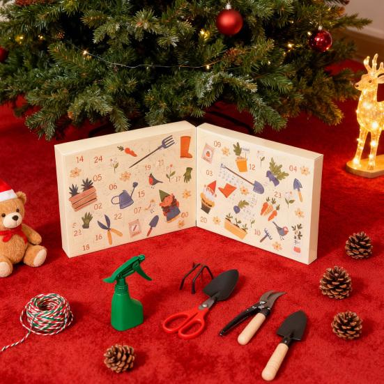 Advent Calendar Gardening Tool Set 24 Days Outdoor Planting Tools for Succulents Care Christmas Gift for Plant Lovers