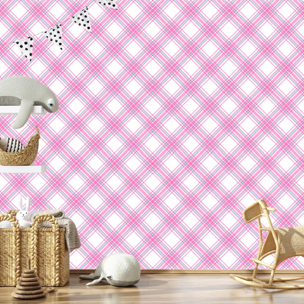 Wallpaper Pink and Blue Checkered Powder Pink, Powder Pink Background 50x1000