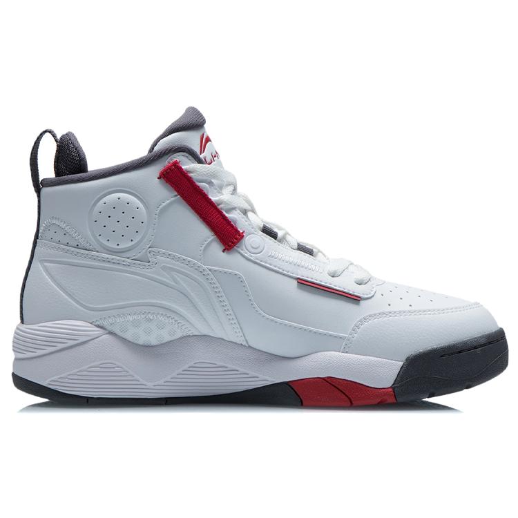 Li Ning Basketball Shoes Men's High top White/Black/Red AGBR081-1
