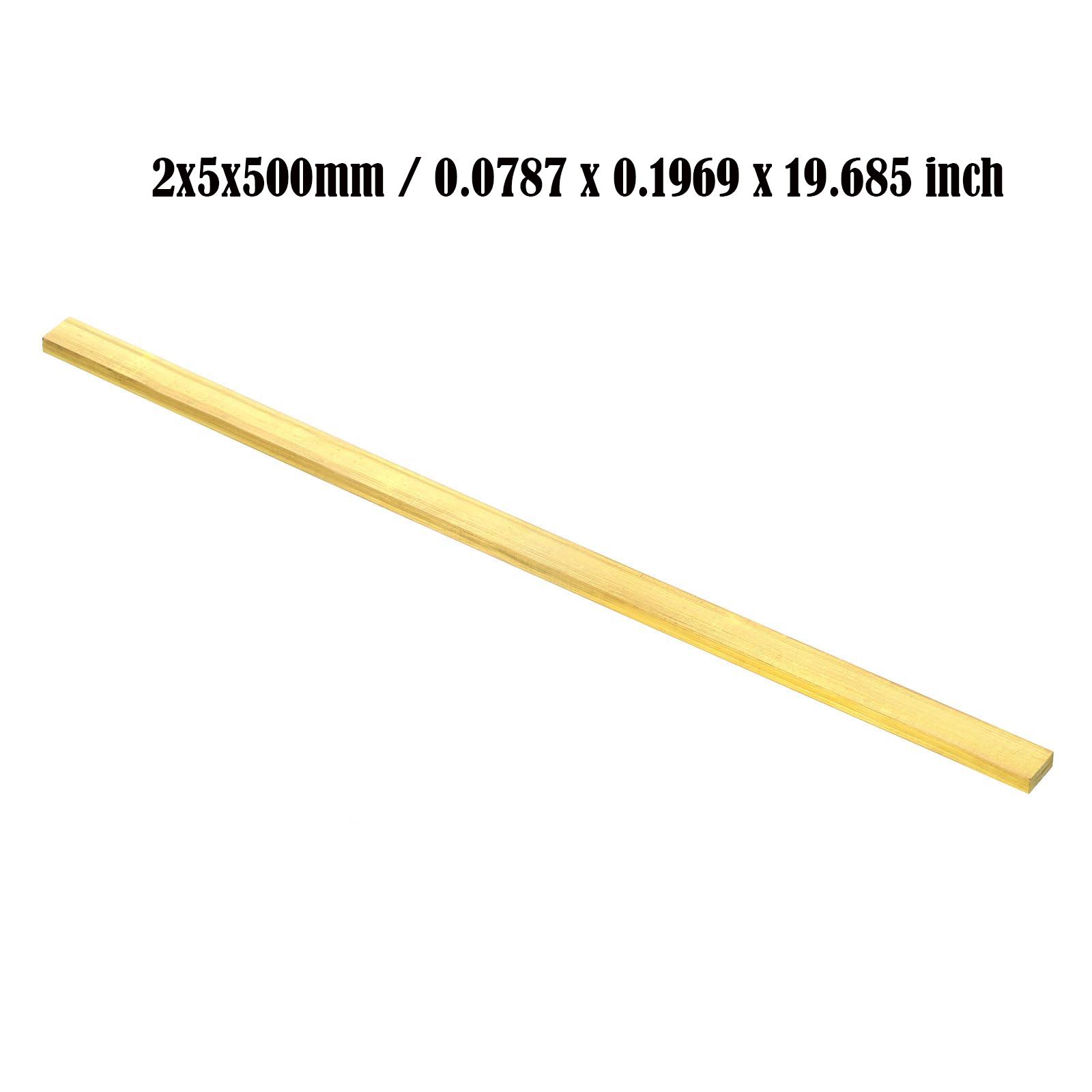 

1 шт. Довжина 500 мм Латунна плоска смуга H59 Товщини 2/3/4/5/6/8 мм Мідь Металевий Лист Матеріал 2x5x500mm