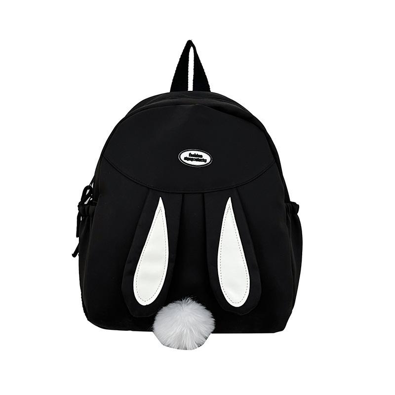 School bag, solid color cute rabbit backpack, girls' backpack, commuting elementary school student's backpack, new little rabbit backpack