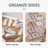 4 Tier Plastic Shoe Storage Rack Free Standing Large Capacity Rack For Home Bedroom