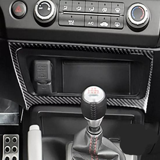 For Honda Civic 8th Gen 2006-2011 Carbon Fiber Interior Console Storage Box Trim