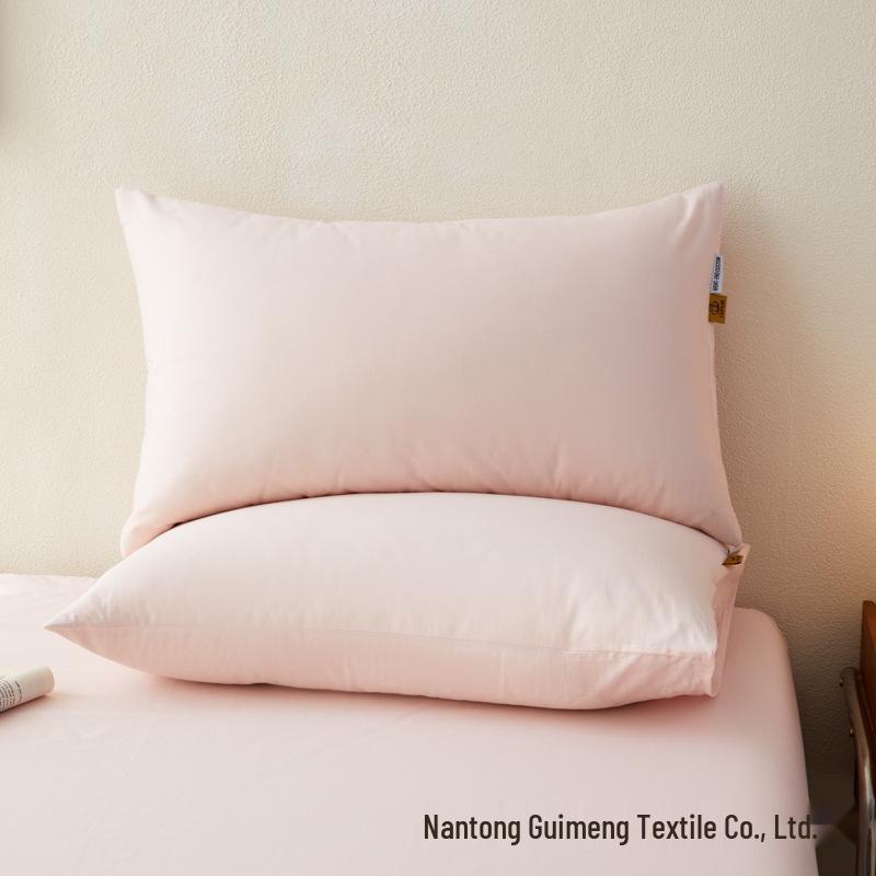 A-class Pure Cotton Solid Color Pillowcase Pair 48x74cm - Skin-Friendly for Home & Hotel Use