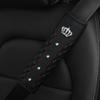 1 Diamond-encrusted Blingbling Metal Crown Faux Sheepskin Car Supplies Seat Belt Shoulder Strap Comfort Safety Belt