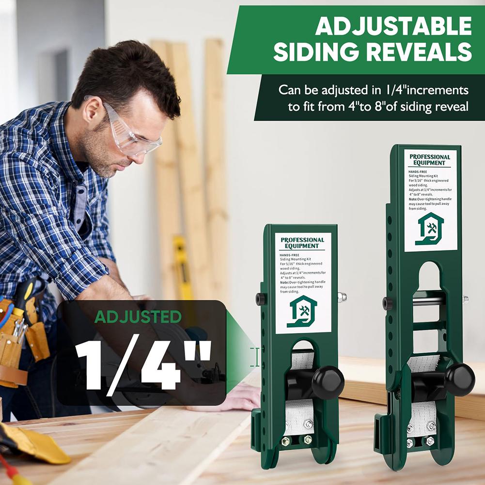 2Stk 1/4 Zoll Fassadenverlegungswerkzeuge Fassadenmontage-Set Kohlenstoffstahl Stülpschalungslehre Fassadenverlegungs-Set für eine Person I